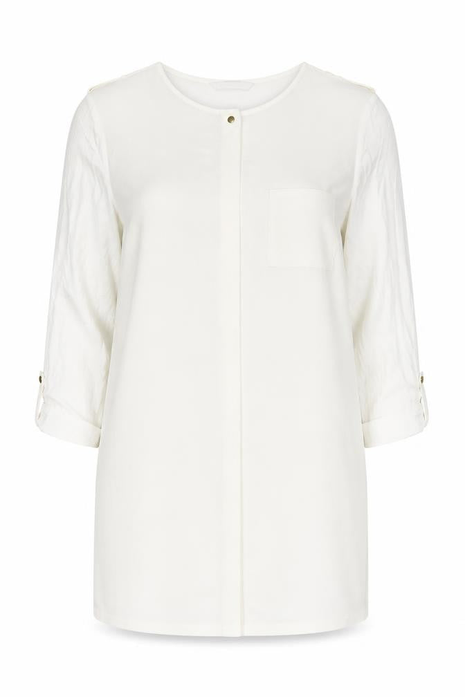 Marks & Spencer Women's White Button-Up Shirt, Size 16