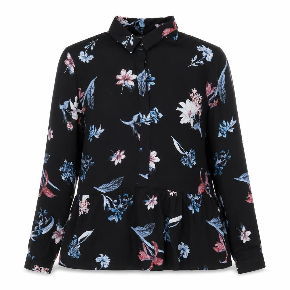 Miss Selfridge Women's Floral Button-Up Shirt, UK 8