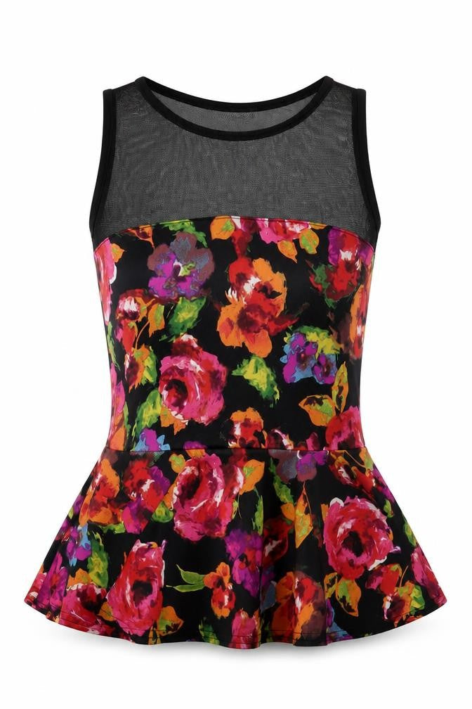 Jane Norman Women's Multicoloured Floral Tank Top Size 10