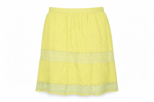 Inusual Yellow Knee Length Peasant Skirt Women S