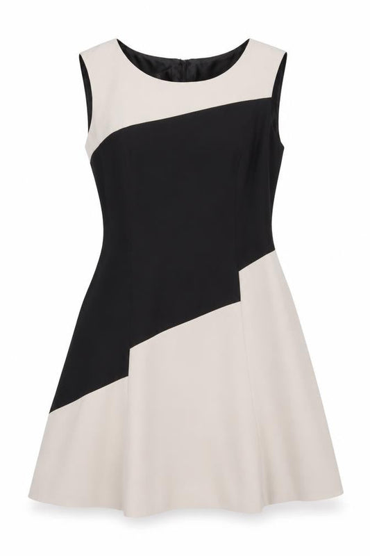Kasper Women's Colourblock Dress, Size 8, Sleeveless