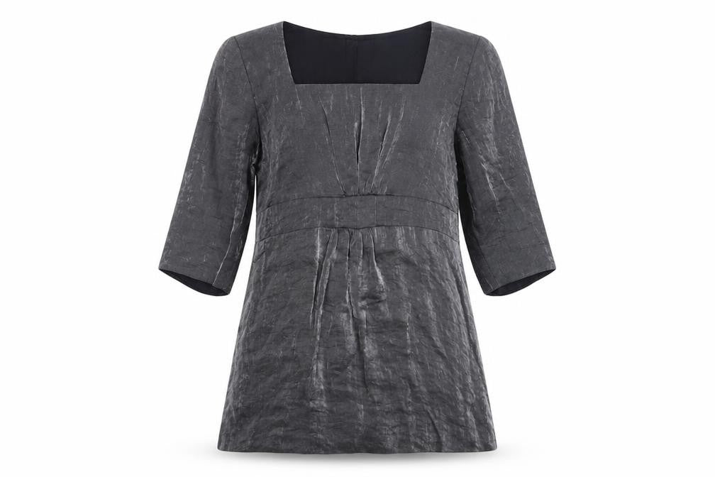 Principles Women's Grey Tunic, Size 14 Petite, Square Neck