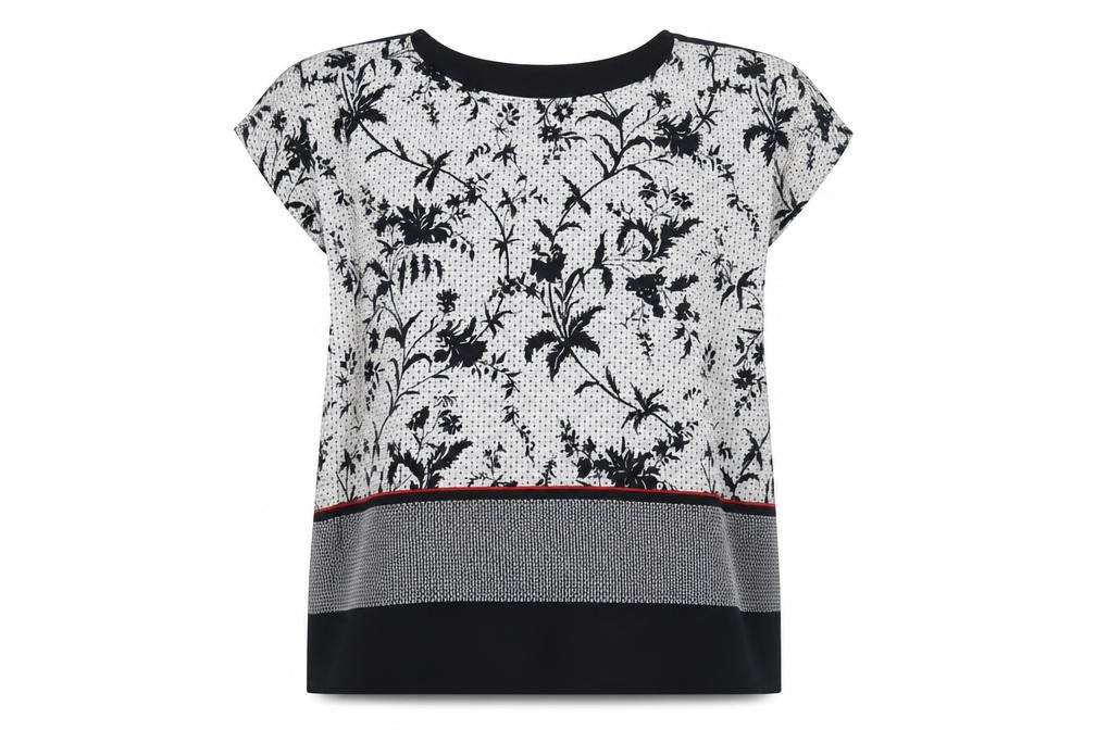 French Connection Women's Black Floral Top Size 12