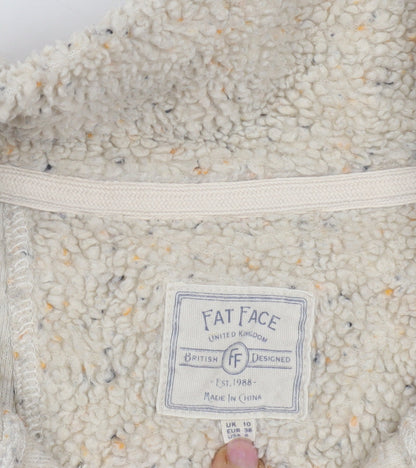 FatFace Women's Beige 1/2 Zip Sweatshirt Size 10