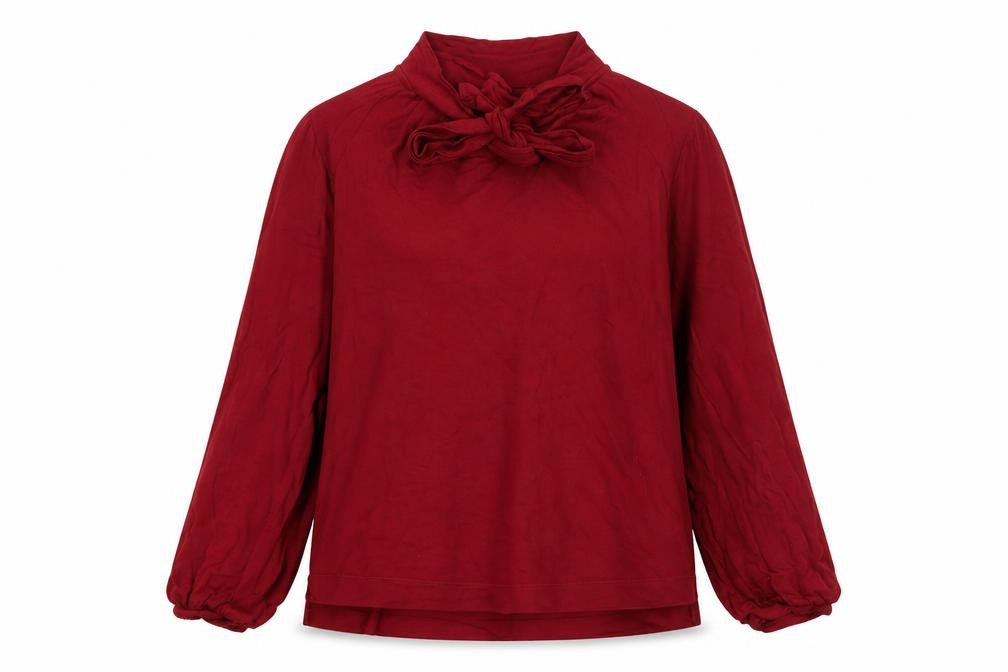 Esprit Women's Red High Neck Long Sleeve Top XL