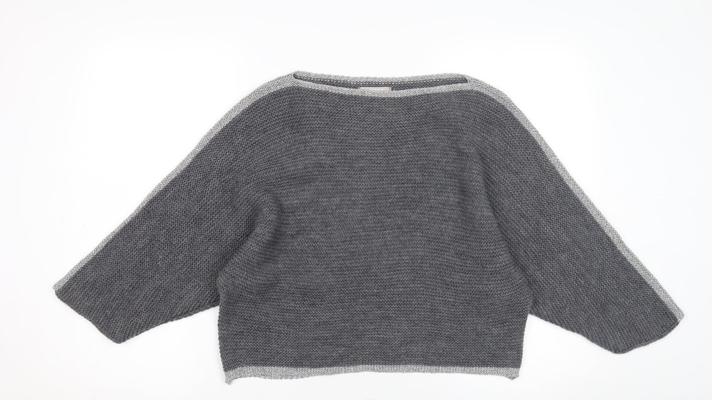 Carina Ricci Women's Grey Pullover Jumper Size S