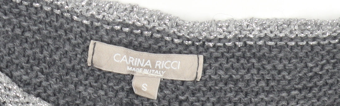 Carina Ricci Women's Grey Pullover Jumper Size S
