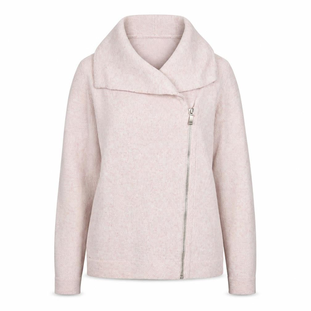 Viyella Women's Pink Full Zip Cowl Neck Jumper