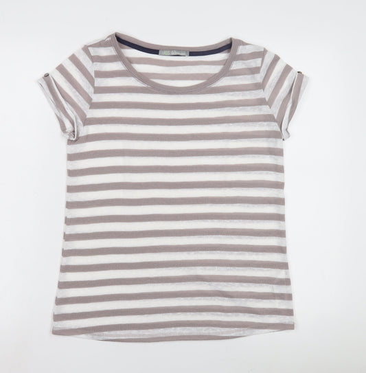 Marks and Spencer Women's Striped T-Shirt - Size 8