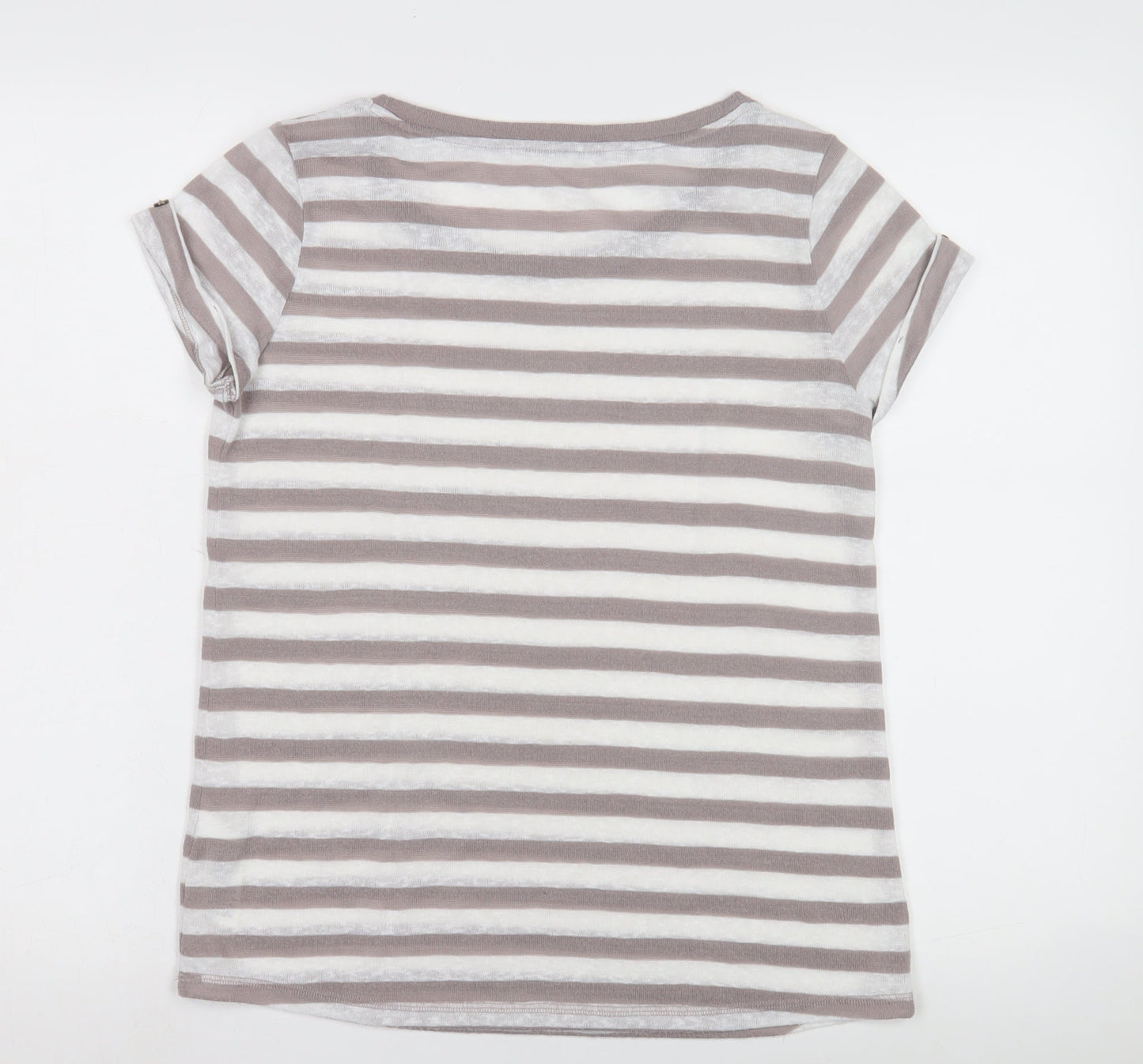 Marks and Spencer Women's Striped T-Shirt - Size 8