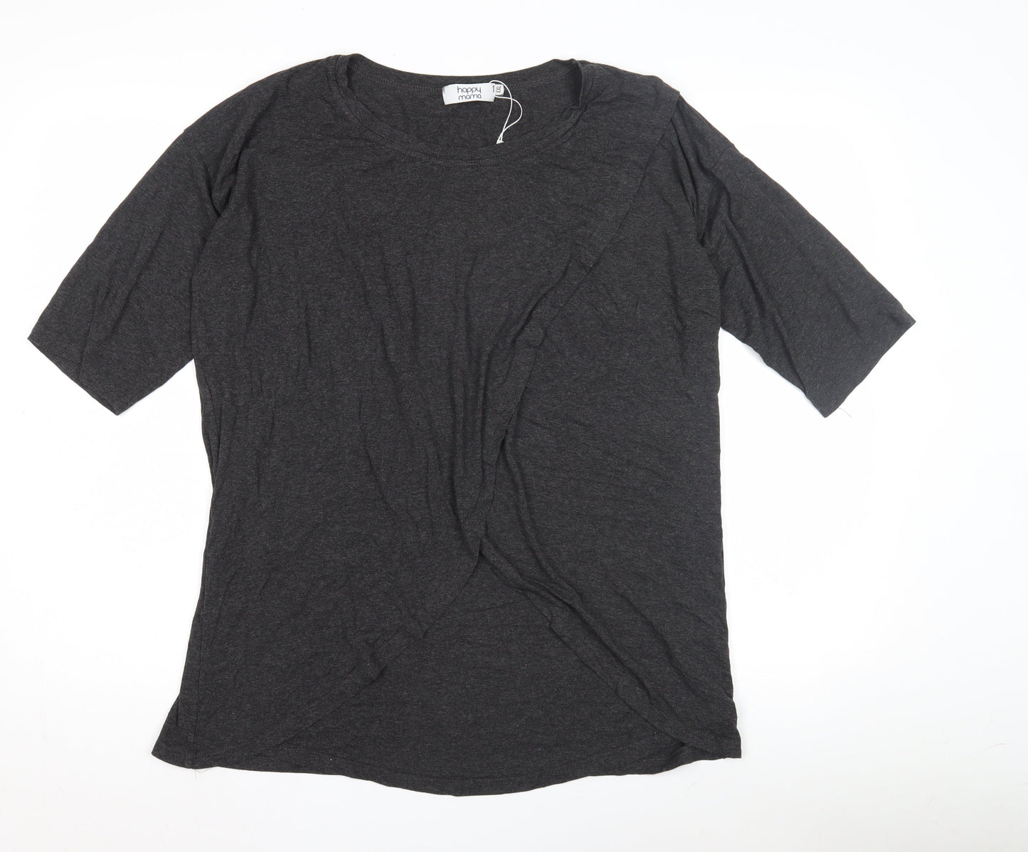 Happy Mama Women's Black Maternity T-Shirt Size 18