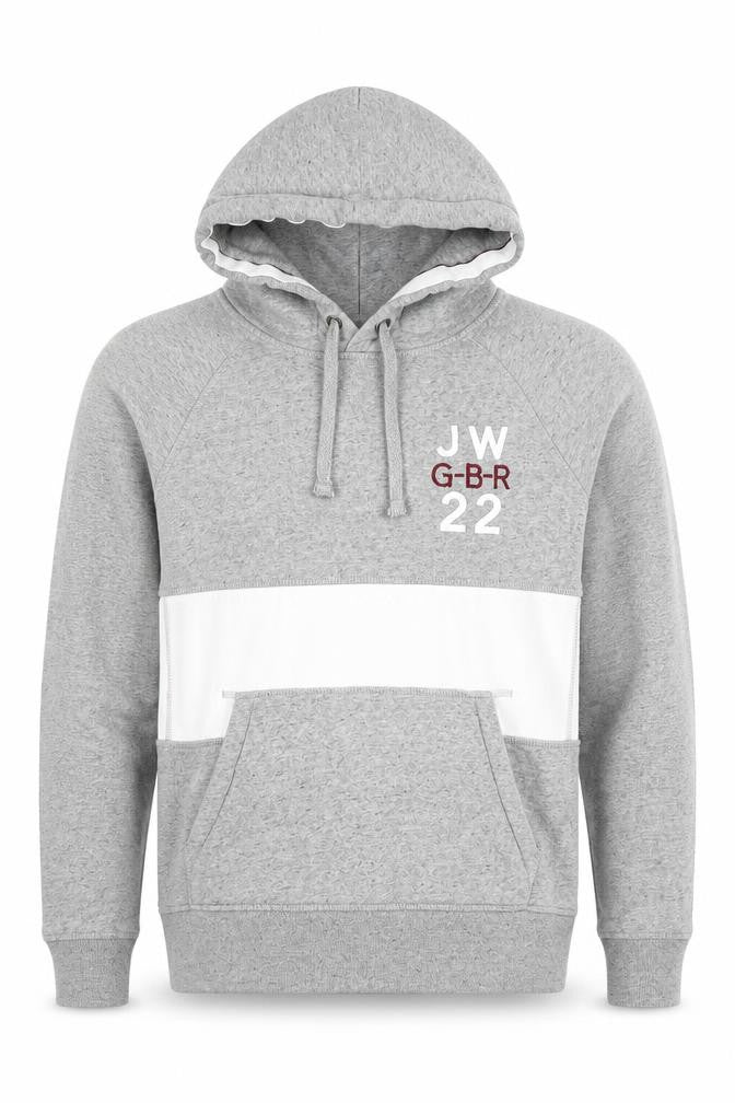 Jack Wills Men's Grey Hoodie - Size L, Logo Design