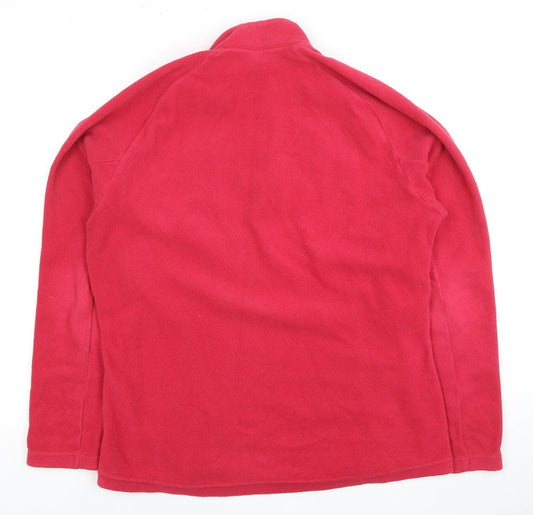 Columbia Red Unisex Fleece Pullover Sweatshirt Size 16