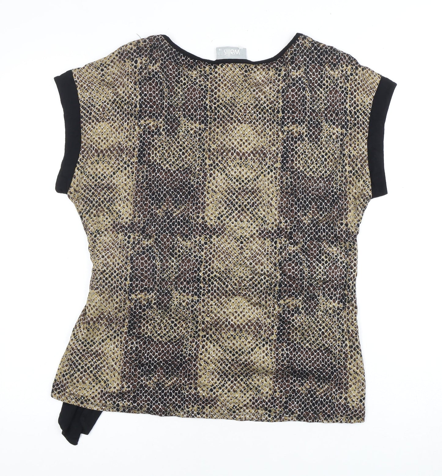 Wallis Women's Brown Animal Print T-Shirt Size 18