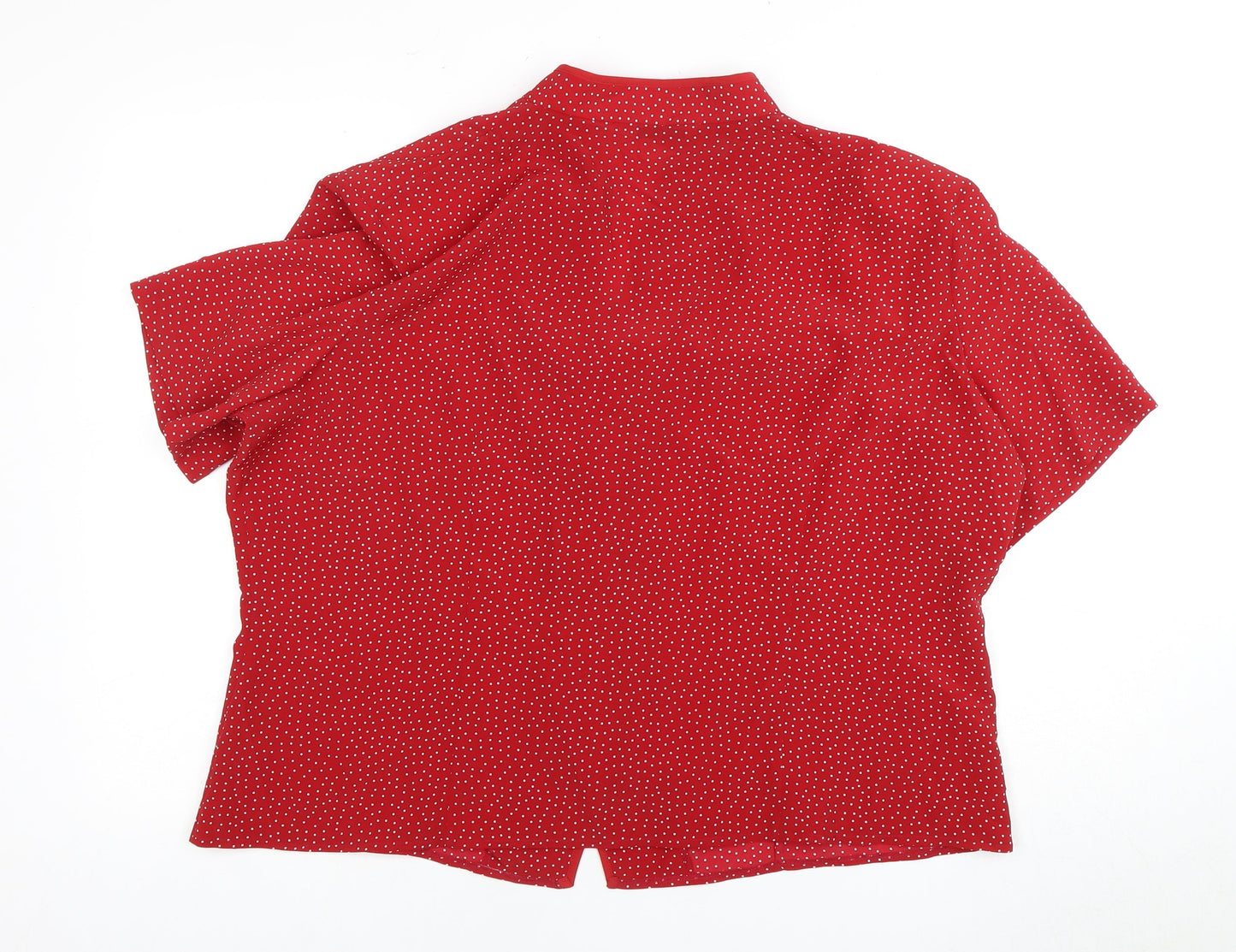 Berkertex Women's Red Polka Dot Button-Up Top
