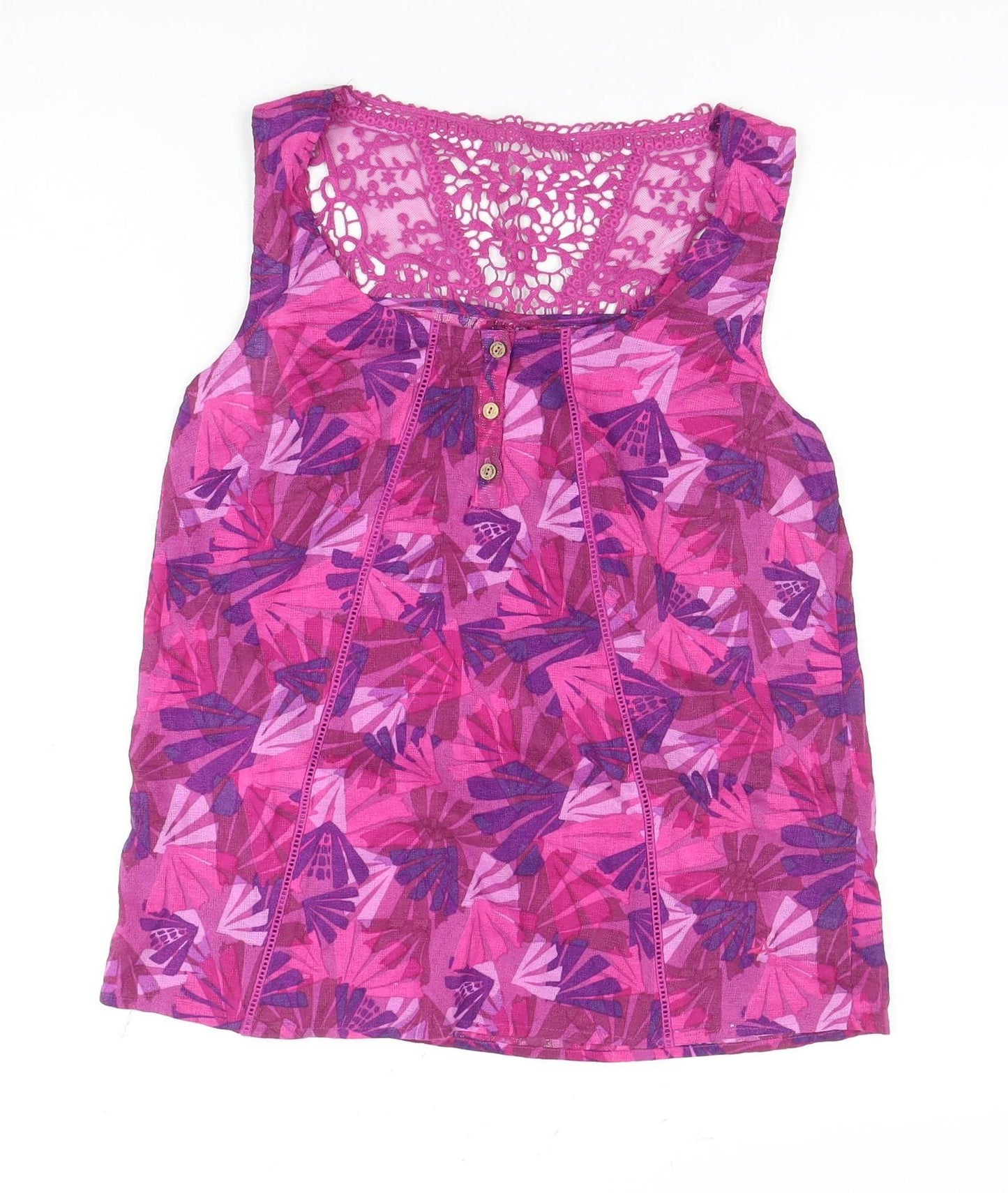 Montana Women's Pink Geometric Tank Camisole Size 12