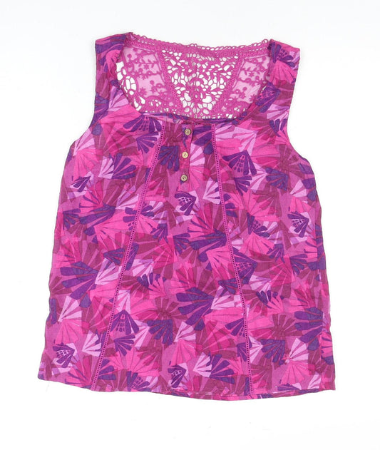 Montana Women's Pink Geometric Tank Camisole Size 12