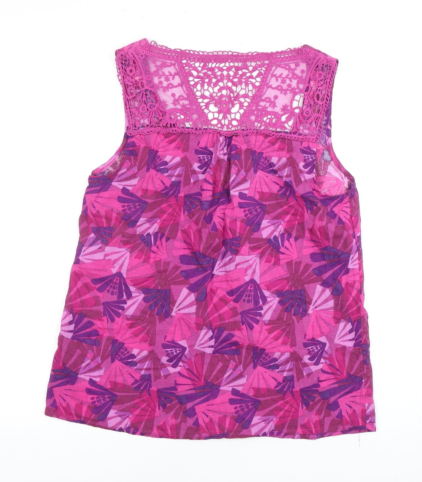 Montana Women's Pink Geometric Tank Camisole Size 12