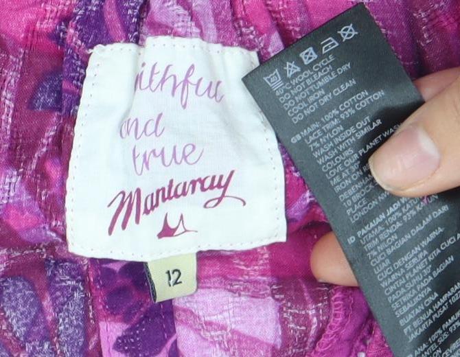 Montana Women's Pink Geometric Tank Camisole Size 12