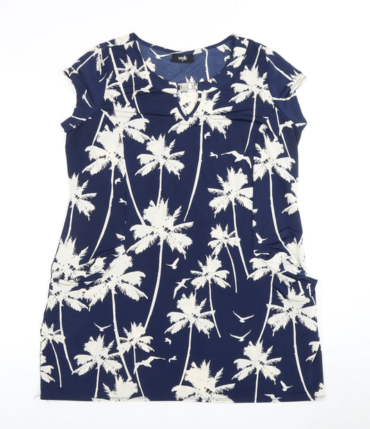 Wallis Women Blue M Basic Short Sleeve Tunic