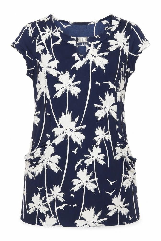 Wallis Women Blue M Basic Short Sleeve Tunic