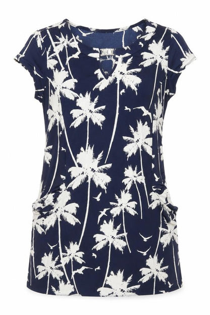 Wallis Women Blue M Basic Short Sleeve Tunic