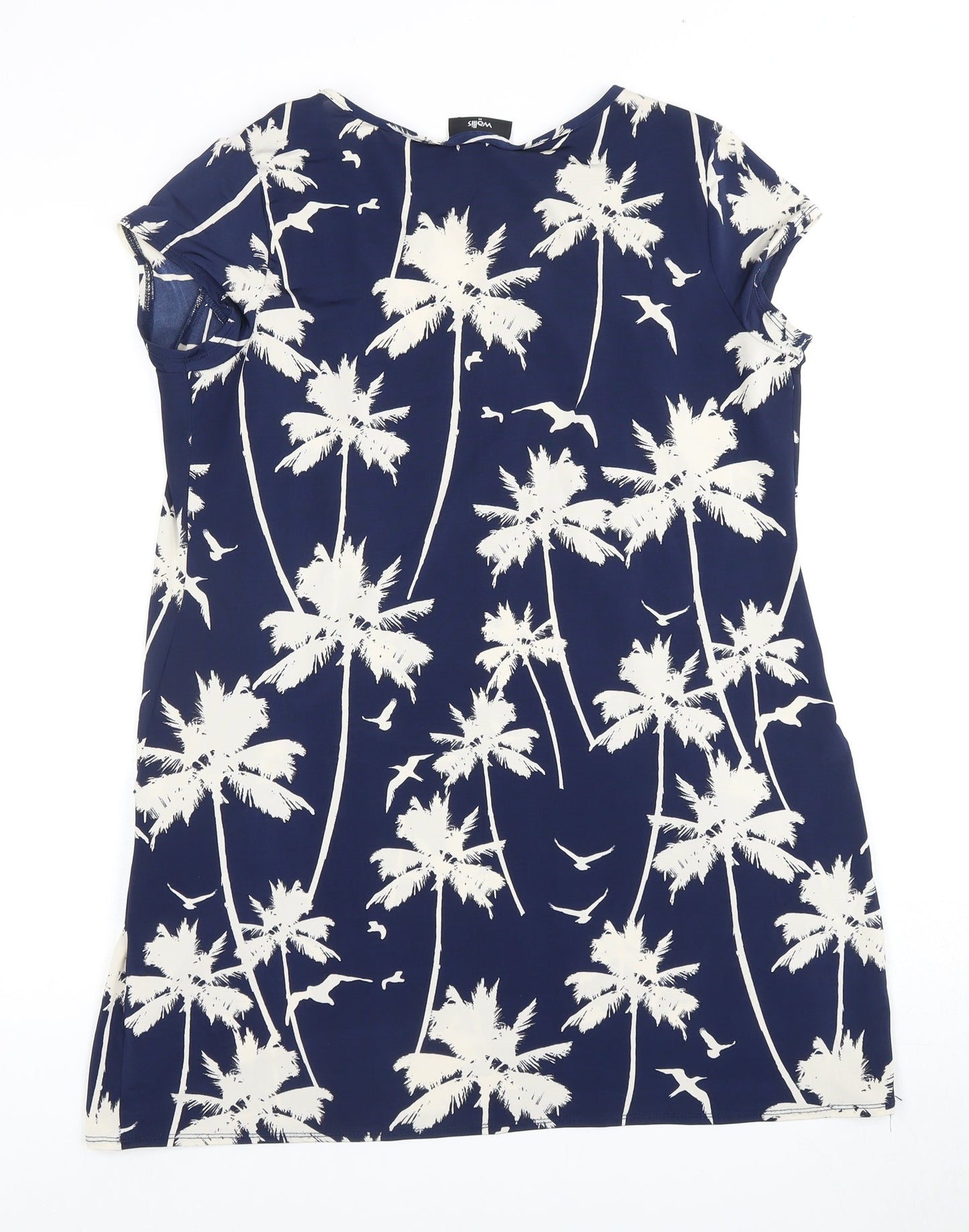 Wallis Women Blue M Basic Short Sleeve Tunic