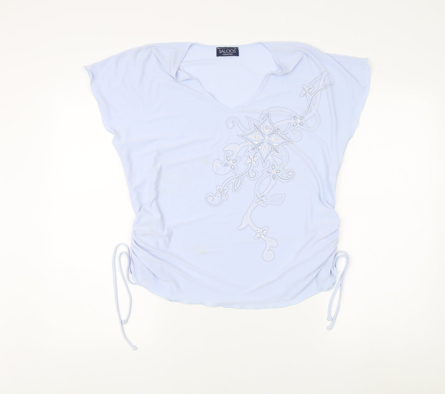 Saloos Collection Women's Blue Tunic T-Shirt, Size L