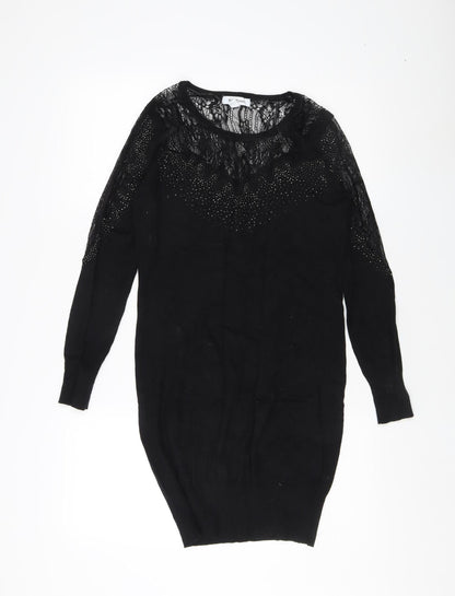 Additional front view of Wild Flower Women's Black Lace jumper, size M
