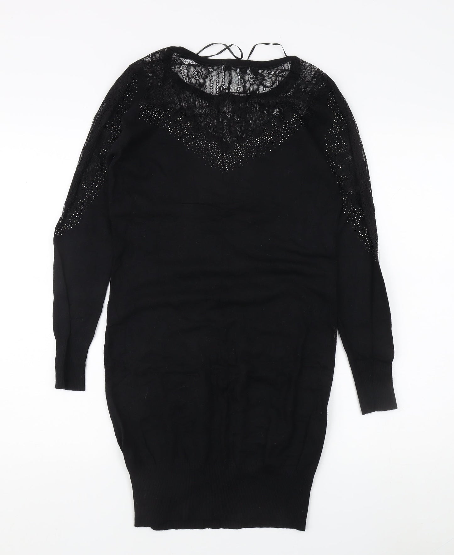 Wild Flower Women's Black Lace Pullover Jumper, Size M
