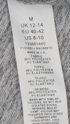 Miss Selfridge Grey Off Shoulder Blouse, M, Women's Casual Top