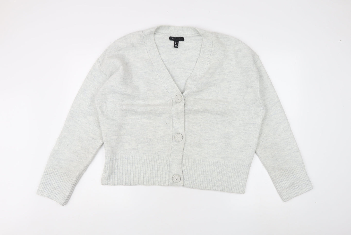 New Look Women's Ivory Cardigan Size L V-Neck