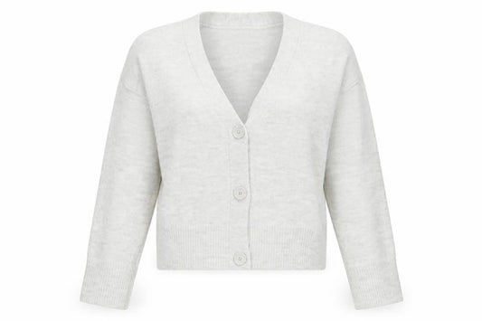 New Look Women's Ivory Cardigan Size L V-Neck