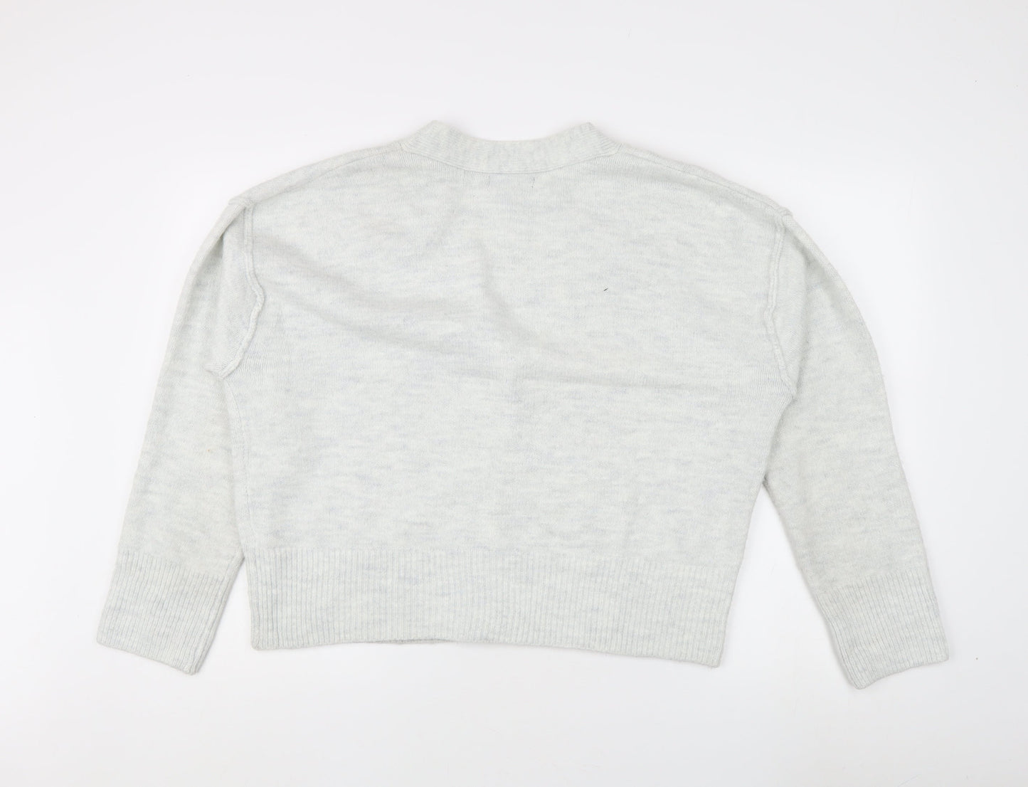 New Look Women's Ivory Cardigan Size L V-Neck