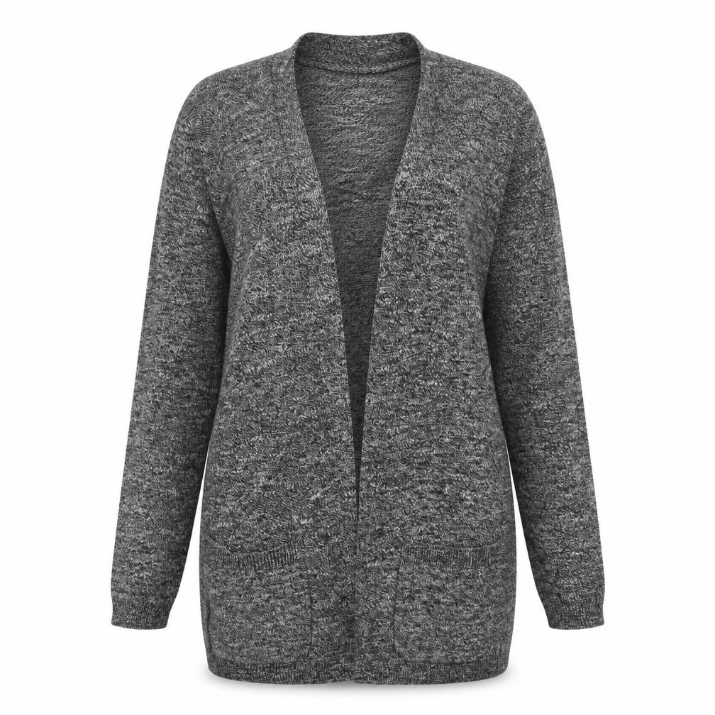 New Look Women's Grey Long Sleeve Open front Cardigan Size 10