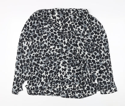 Zara Women's Multicoloured Animal Print Blouse M