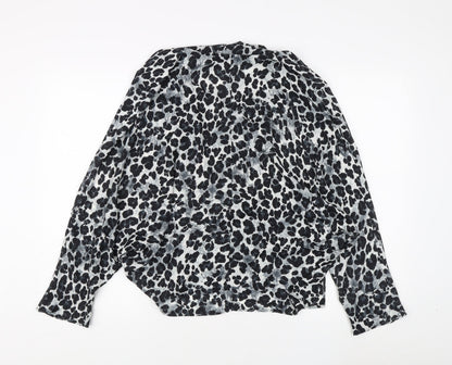 Zara Women's Multicoloured Animal Print Blouse M