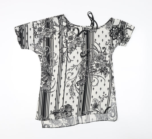 River Island Women’s Floral Striped Top, Size 6