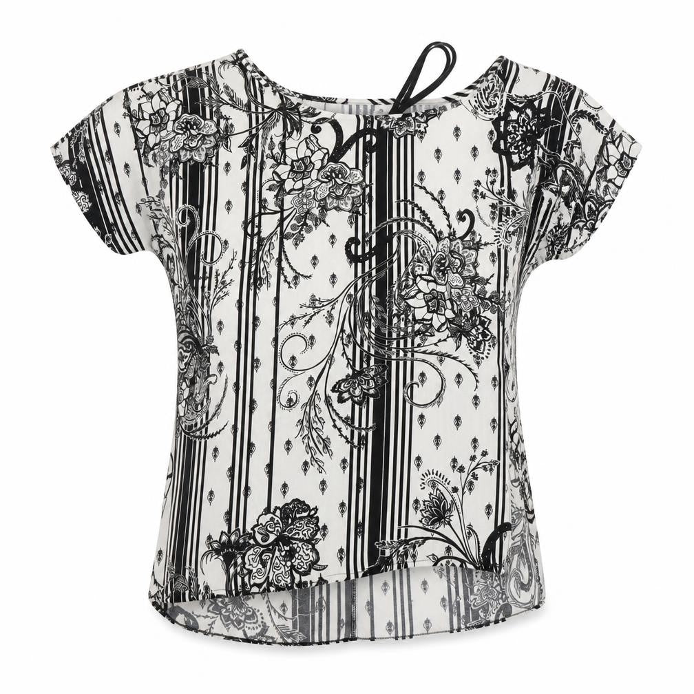 River Island Women’s Floral Striped Top, Size 6