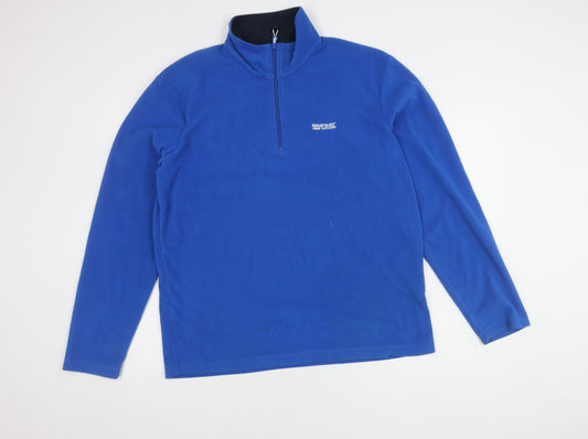 Regatta Men's Blue Fleece 1/4 Zip Sweatshirt L
