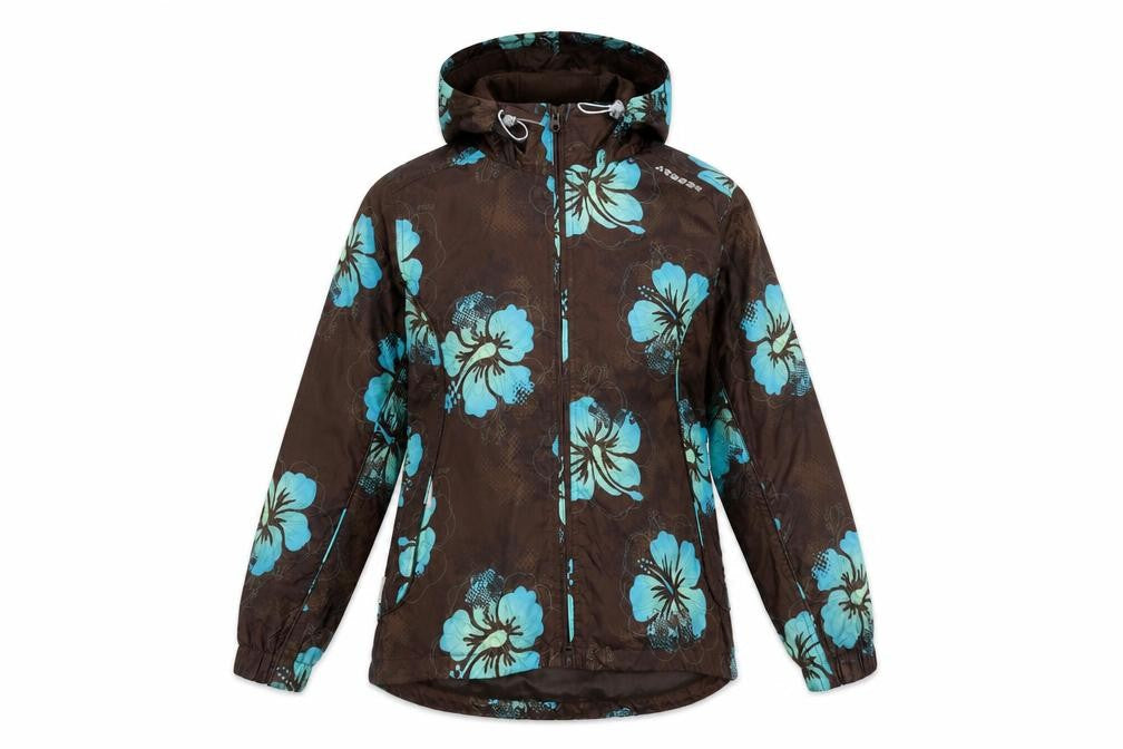 TOG 24 Women's Brown Floral Hooded Rain Jacket