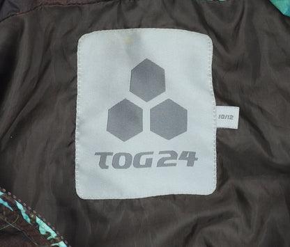 TOG24 Women's Brown Floral Hooded Rain Jacket