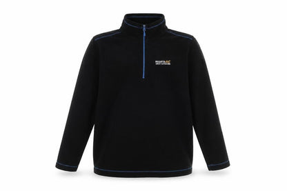 Front view of Regatta boys’ black zip sweatshirt 11 years