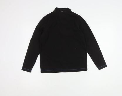 Back view of Regatta boys’ black zip sweatshirt 11 years