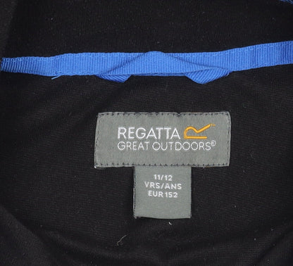 Additional view of Regatta boys’ black zip sweatshirt 11 years