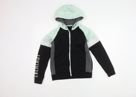 Everlast Boys' Black Colourblock Jacket 11-12Y Full Zip Hood