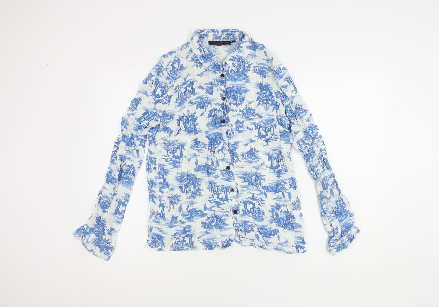 Topshop Women’s Multicoloured Button-Up Shirt