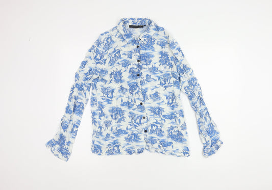 Topshop Women’s Multicoloured Button-Up Shirt