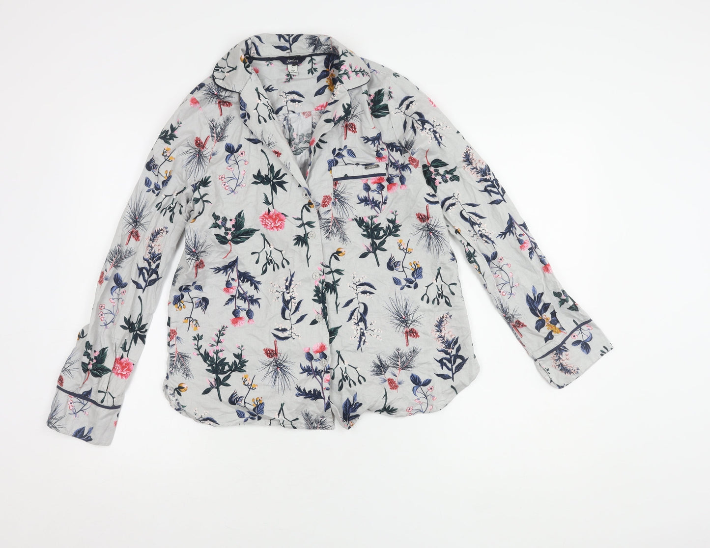 Joules Women's Multicoloured Floral Pyjama Top, S, Spring
