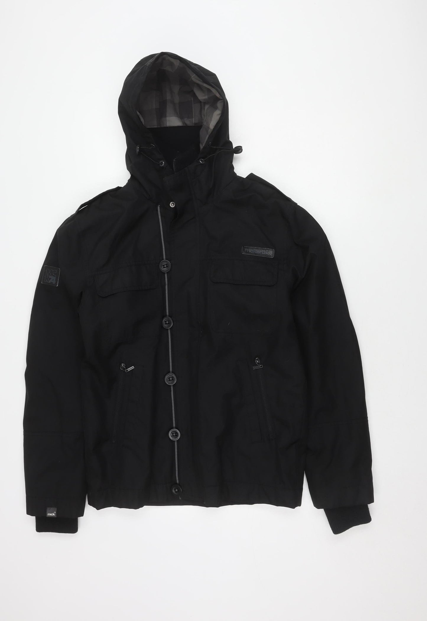 McKenzie Men's Black S Jacket Hooded Polyester Casual